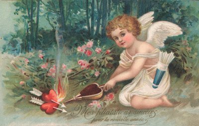 Valentine Cupid by French School