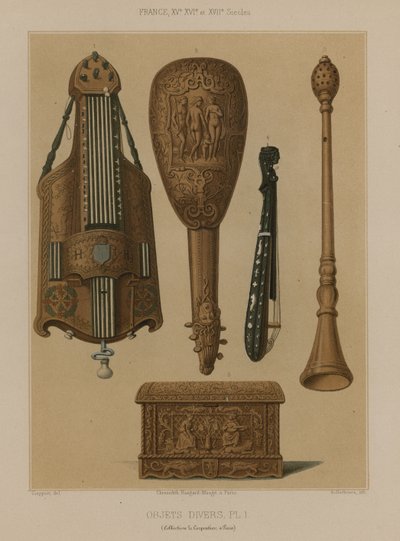Various objects by French School