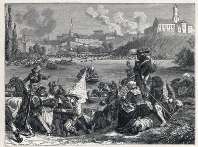 Vendee War (1793-1796): the Vendeans, defeated at the Battle of Cholet, return to the Loire on October 18 by French School