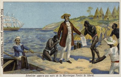 Victor Schoelcher Bringing News of Their Freedom to the Slaves of Martinique, c.1848 by French School