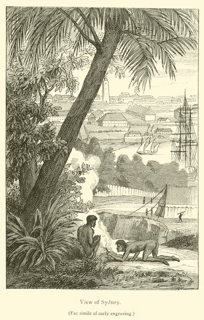 View of Sydney (engraving) by French School