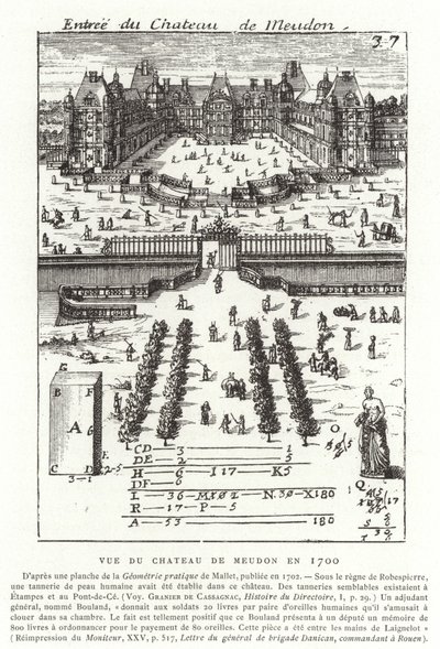 View of the Chateau de Meudon in 1700 by French School