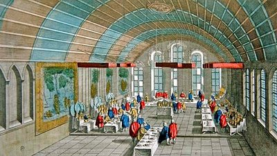 View of the Dinner Given to the Emperor and the Electors of Saxony in 1758 in the Town Hall of Frankfurt, Germany by French School