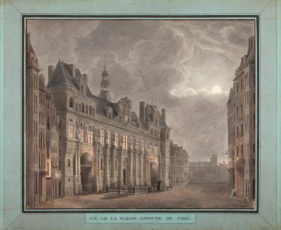 View of the Maison Commune of Paris, between 1790-95 by French School