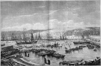 View of the City and Port of Algiers (Algeria), During the Arrival of Napoleon III and the Empress Eugenie de Montijo, September 17 by French School