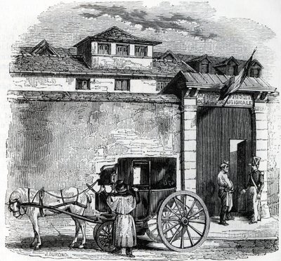 View of the Old Arrest House of the National Guard Known as Hotel des Beans in Paris by French School