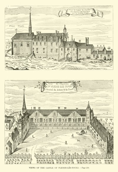 Views of the Castle of Plessis-les-Tours by French School