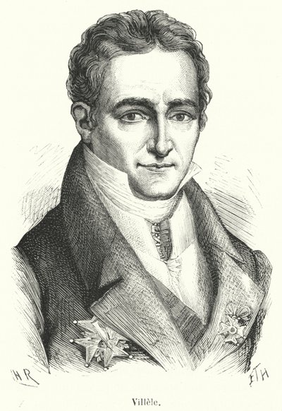 Villele (engraving) by French School