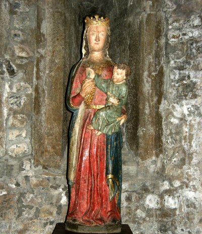 Virgin and Child Holding Grapes, Early 15th Century by French School