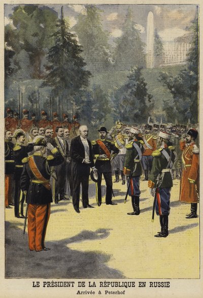 Visit of French President Felix Faure to Russia, 1897 by French School
