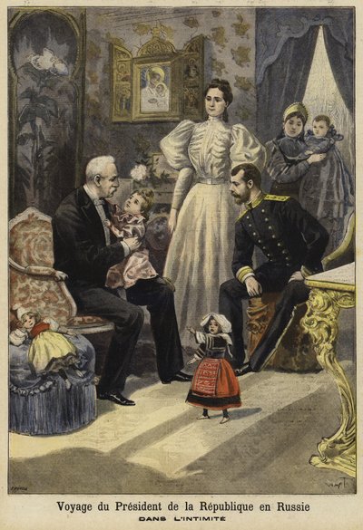 Visit of French President Felix Faure to Russia, 1897 by French School