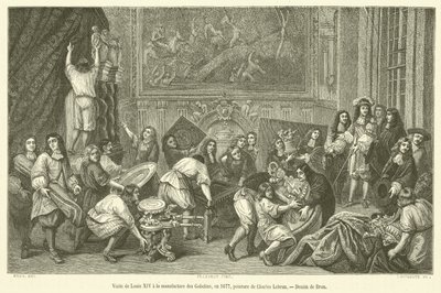 Visit of Louis XIV to the Gobelins Manufactory, 1677 by French School