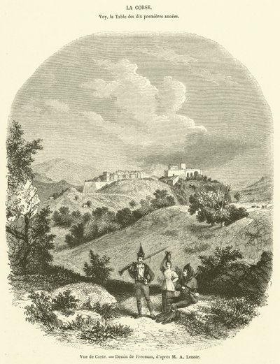 View of Corte by French School