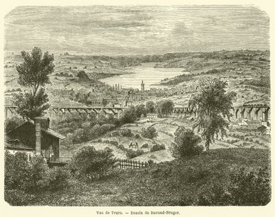 View of Truro (engraving) by French School