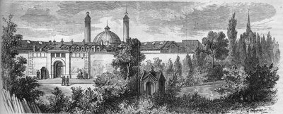 View of the prison of La Sante in Paris, Rue de la Sante by French School