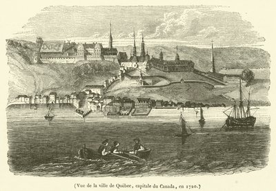 View of the city of Quebec, capital of Canada, in 1720 by French School