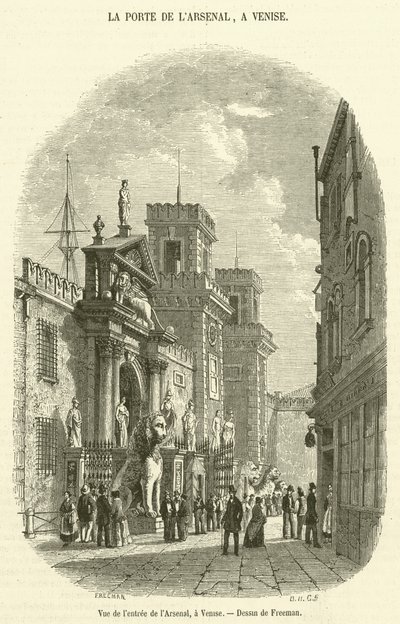 View of the Entrance to the Arsenal, in Venice by French School
