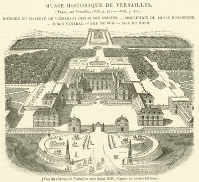 View of the Palace of Versailles under Louis XIII by French School