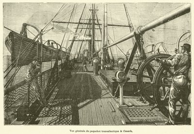General View of the Transatlantic Steamer Canada (engraving) by French School