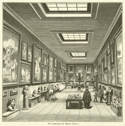 Interior View of the Museum of Aix (engraving) by French School