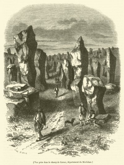 View Taken in the Field of Carnac, Department of Morbihan (engraving) by French School