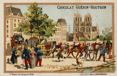 Wagon for carrying trees by French School