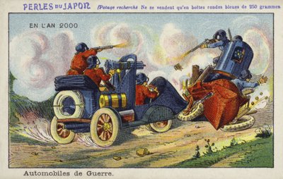 War automobiles in the year 2000 by French School