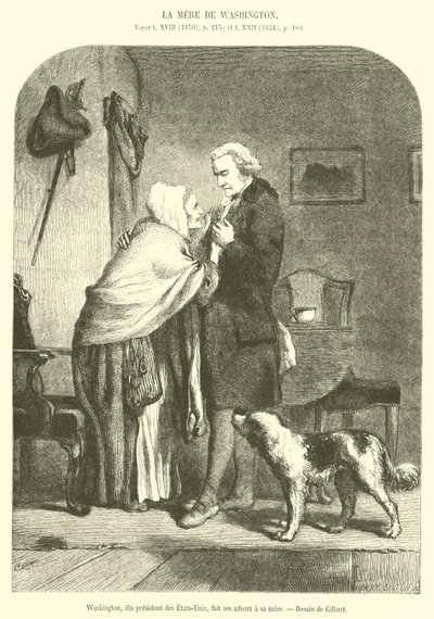 Washington, Elected President of the United States, Bids Farewell to His Mother by French School