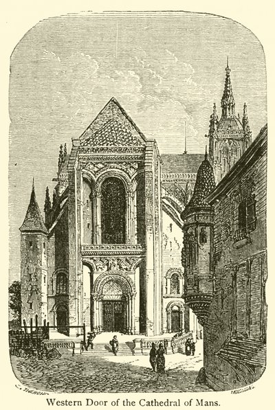 Western Door of the Cathedral of Mans by French School
