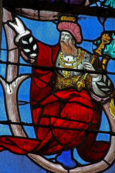 Window depicting a Prophet on the Tree of Jesse by French School