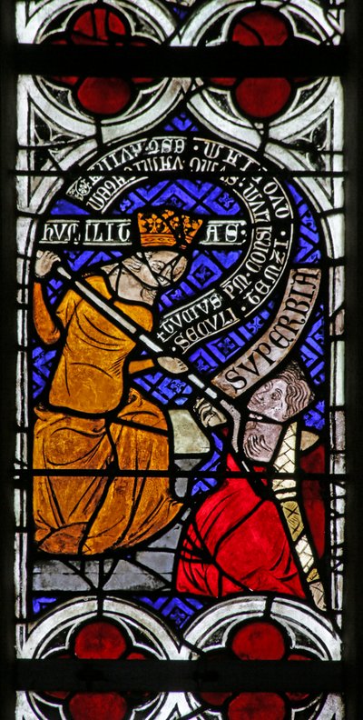 Window Depicting Psychomachia: Humility and Pride by French School