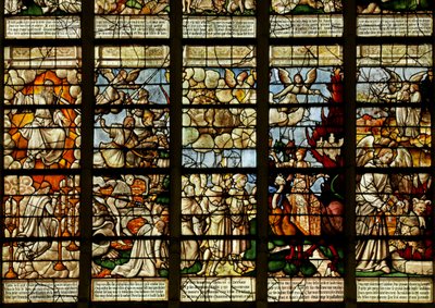 Window depicting Scenes from the Book of Revelation by French School