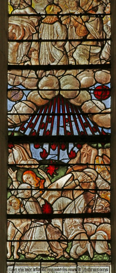 Window Depicting a Scene from the Book of Revelation: Stars Falling from Heaven by French School