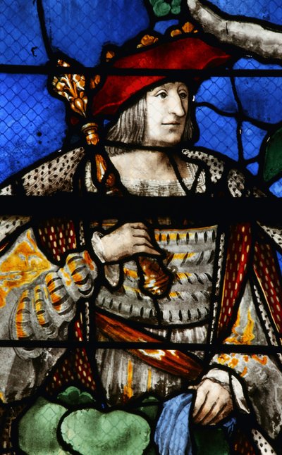 Window depicting a prophet on the Tree of Jesse by French School