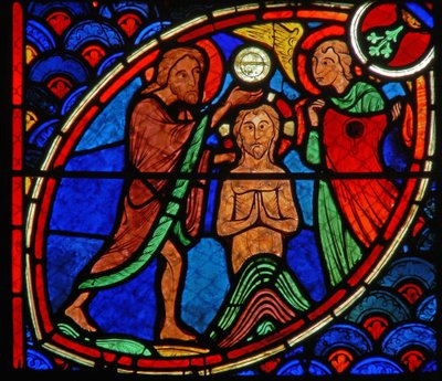 Window depicting a scene from the life of St. John the Baptist by French School