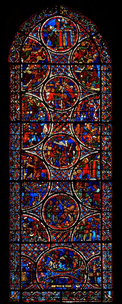 Window Depicting the Parable of the Good Samaritan by French School