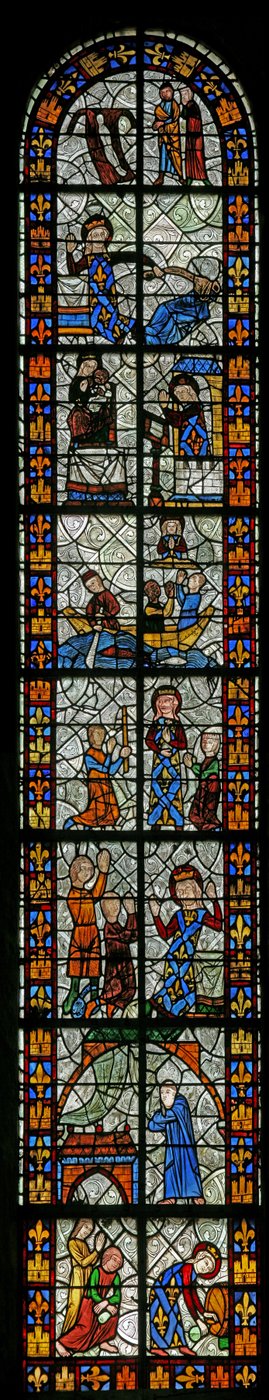 Window depicting scenes from the Life of Saint Radegonde by French School