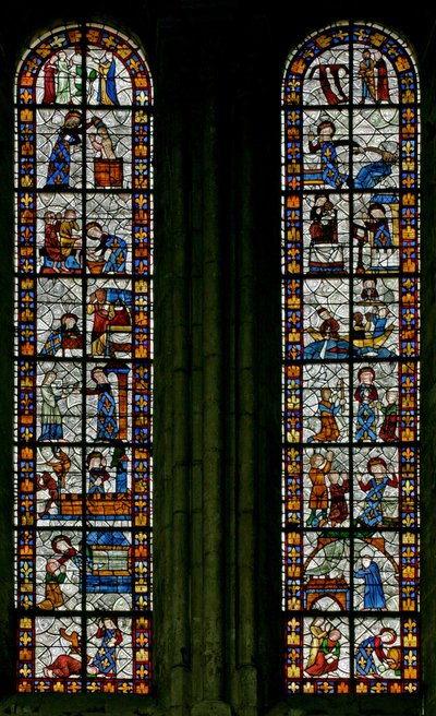 Window depicting scenes from the Life of Saint Radegonde by French School