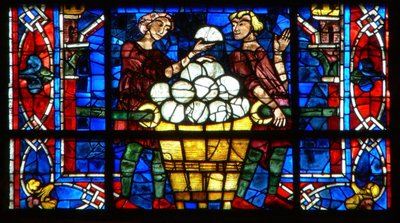 Window W102 Depicting Donors - Bakers by French School