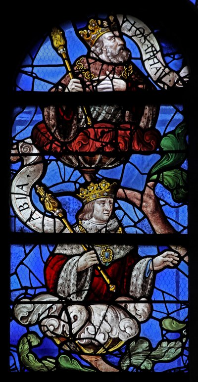 Window depicting King Abia and King Josaphat on the Tree of Jesse by French School