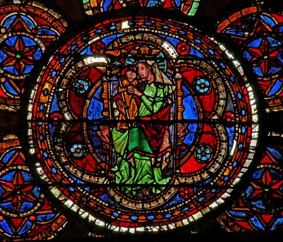 Window w10 depicting the Virgin and Child by French School