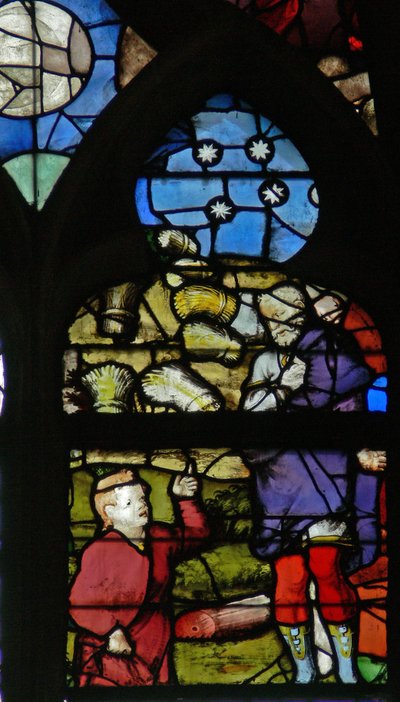 Window depicting Joseph recounts his dream by French School