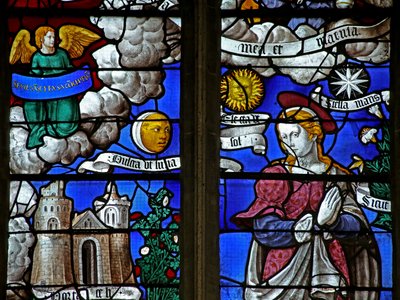 Window depicting a Detail from the Litany of the Virgin Mary (detail) by French School