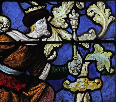 Window depicting a King and the Tree of Jesse by French School