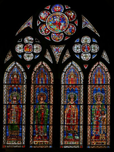 Holy Roman Emperors: Otto I, II, III, Conrad and a Son by French School