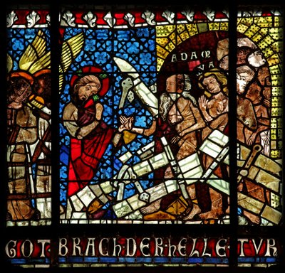 Christ Descends into Hell, Breaks the Gates and Finds Adam and Eve by French School