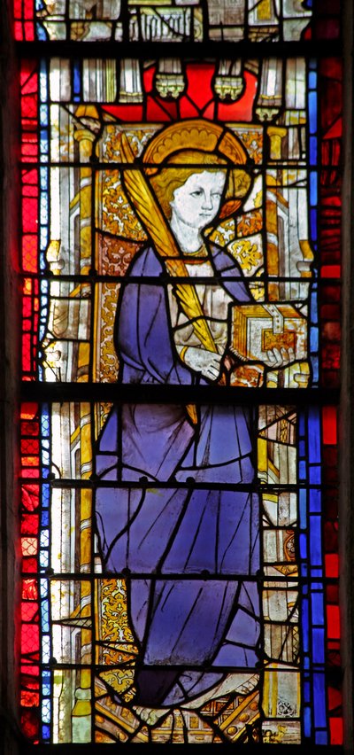 Window w14 depicting a saint with a book by French School