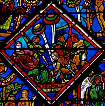 Good Samaritan Window: The Pilgrim is Attacked by French School