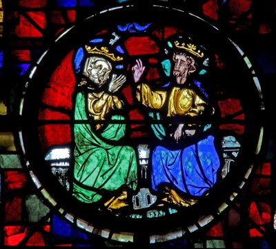 Coronation of the Virgin (Window W15) by French School