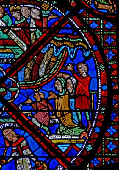 Window w15 depicting the story of St Stephen